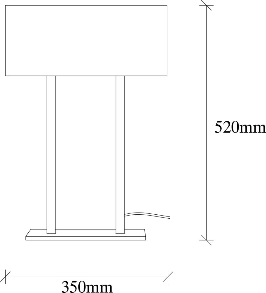 Salihini fém éjjeli lámpa, 52 cm – MR-615