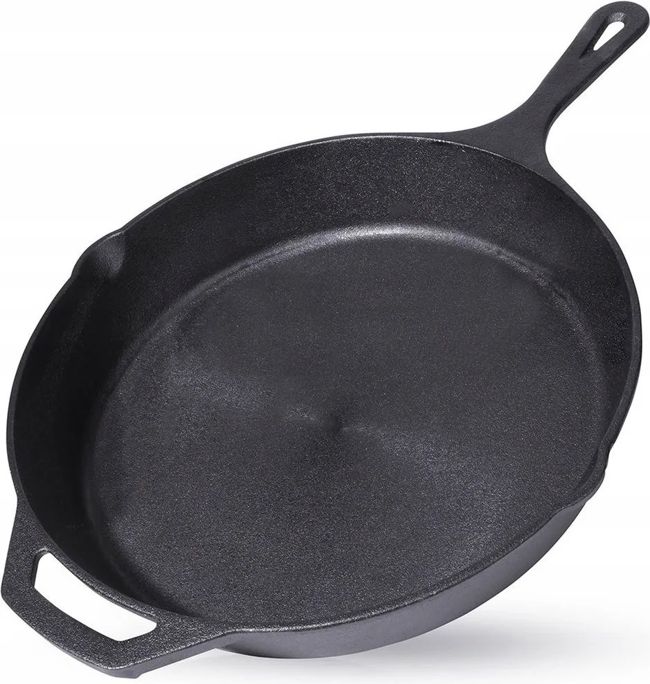 Öntöttvas serpenyő Grill Tűzhely Gáz Indukciós Sütő Tányér 30 cm