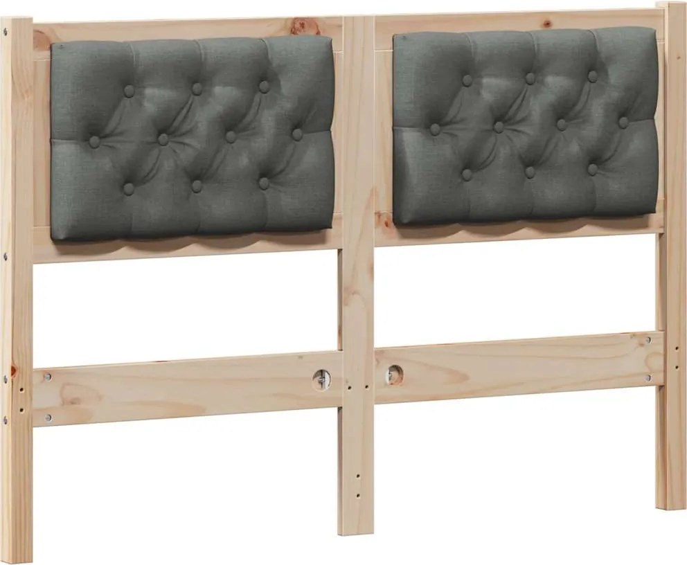 vidaXL Fejtámla Egyéb barna és sötétszürke 120 cm Tömör fenyőfa