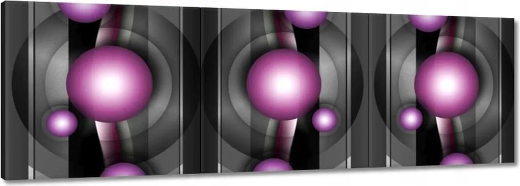 Festmények 120x40 Lila absztrakt