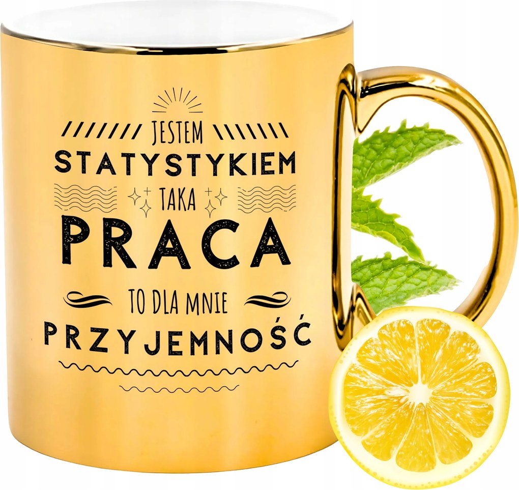 Prémium Arany Csillogó Bögre Statisztika Ajándék Nyomtatott Fotó