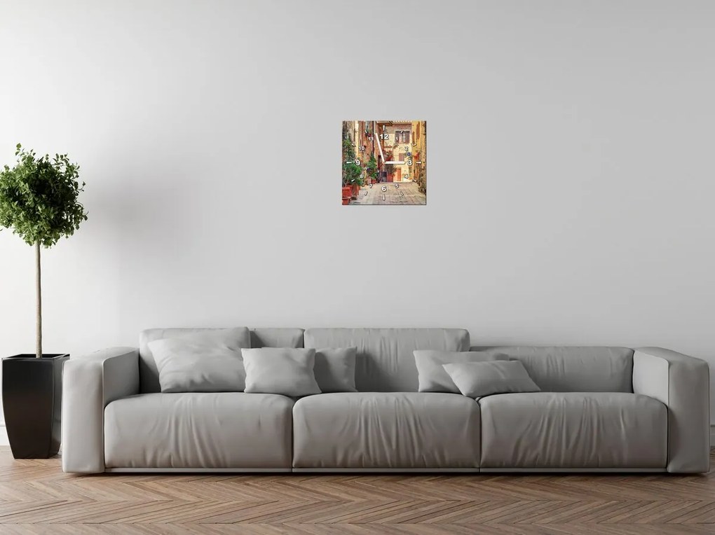 Gario Órás falikép Toszkánai régi utacska Méret: 100 x 40 cm