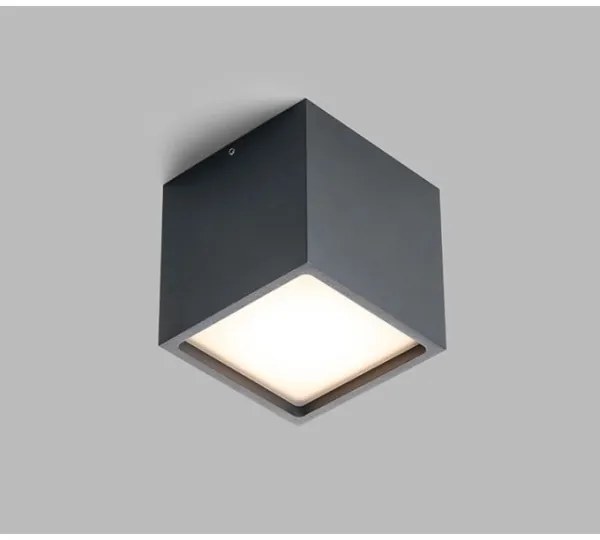 LED2 - LED Kültéri mennyezeti lámpa CUBE LED/12W/230V antracit IP54