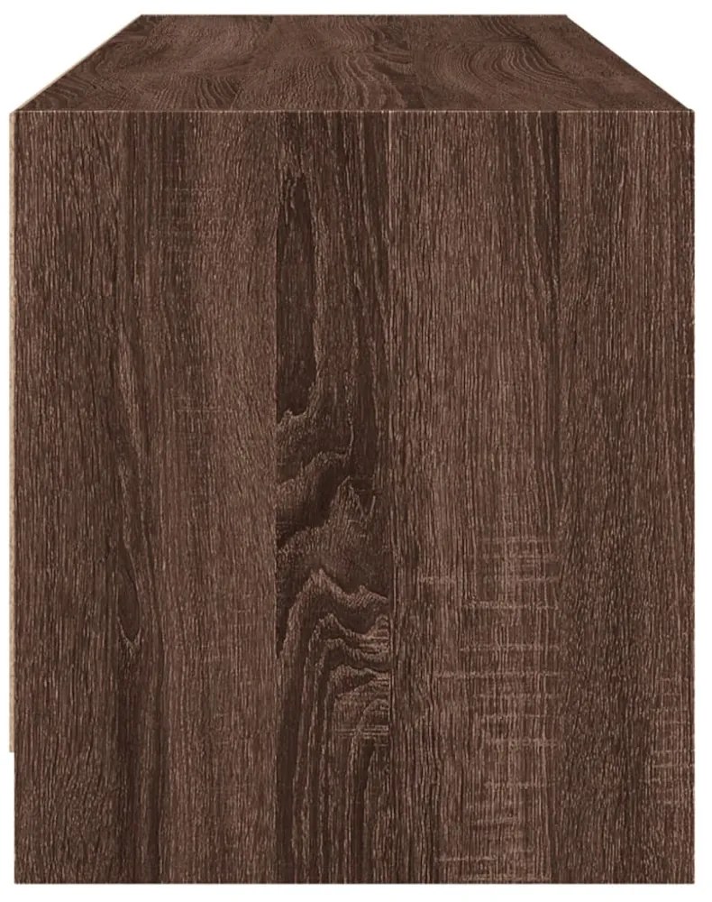 barna tölgyszínű TV-szekrény üvegajtókkal 102 x 37 x 42 cm