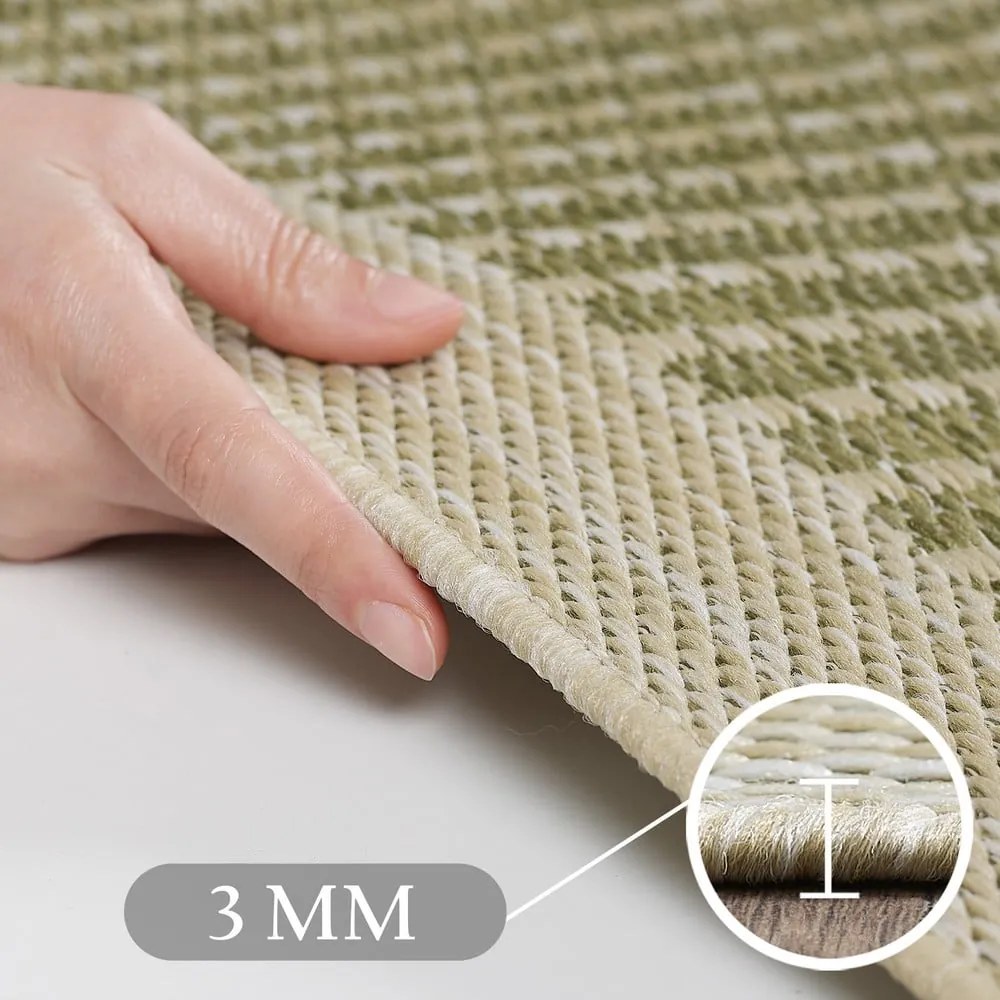 Khaki kerek kültéri-beltéri szőnyeg ø 120 cm Giza 1410 – Ayyildiz Carpets