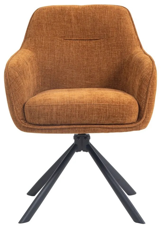 Narancssárga kárpitozott étkezőfotel szett 2 db-os Avola – Unique Furniture