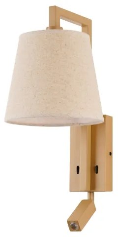 Brilagi - LED Fali lámpa RAYA 1xE14/40W/230V + LED/3W len/bézs