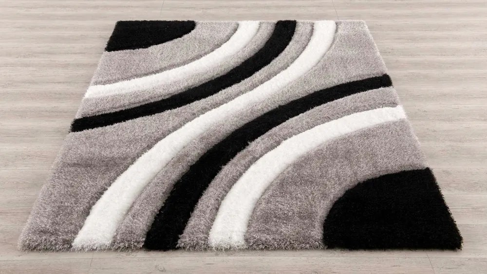 California Shaggy P305A szürke szőnyeg 60x220 cm