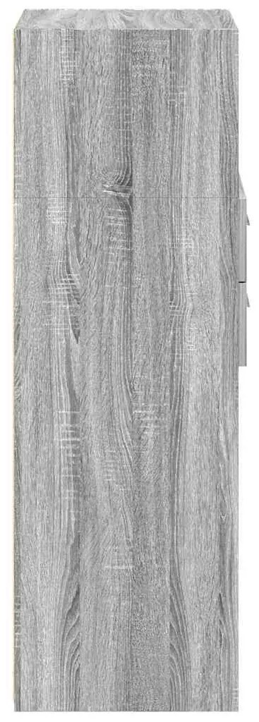 szürke sonoma szerelt fa magasszekrény 30 x 42,5 x 124 cm