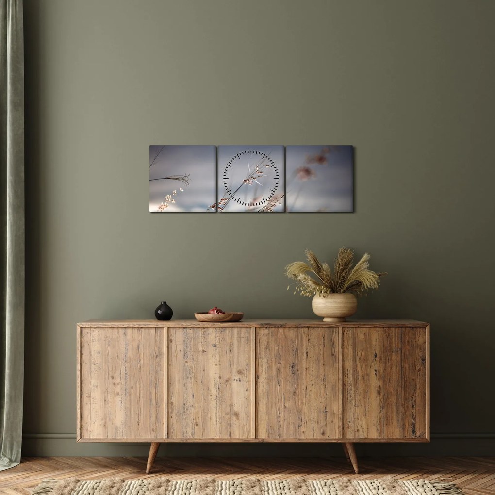Kép - Rét virágai a tónál (órával) (90x30 cm)