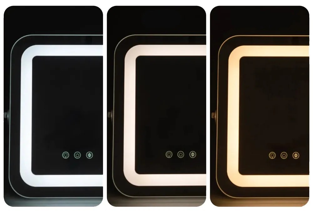 Asztali kozmetikai tükör világítással