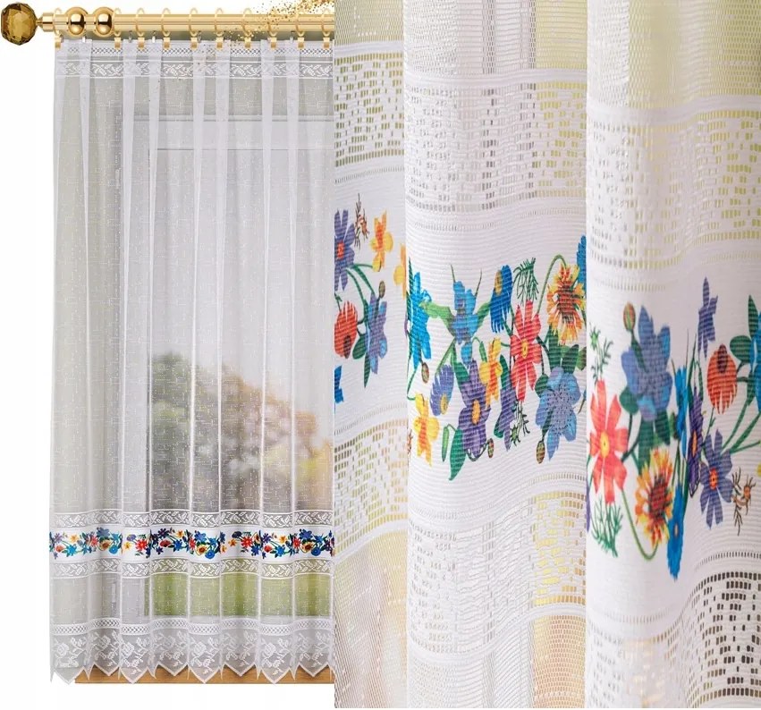 Jacquard függöny minta 007972, magasság 160cm, egyszerű virágmintás (méterenként)