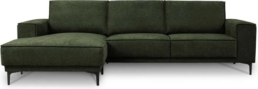 Zöld zsenília sarokkanapé (bal oldali-heverő résszel) Copenhagen – Scandic