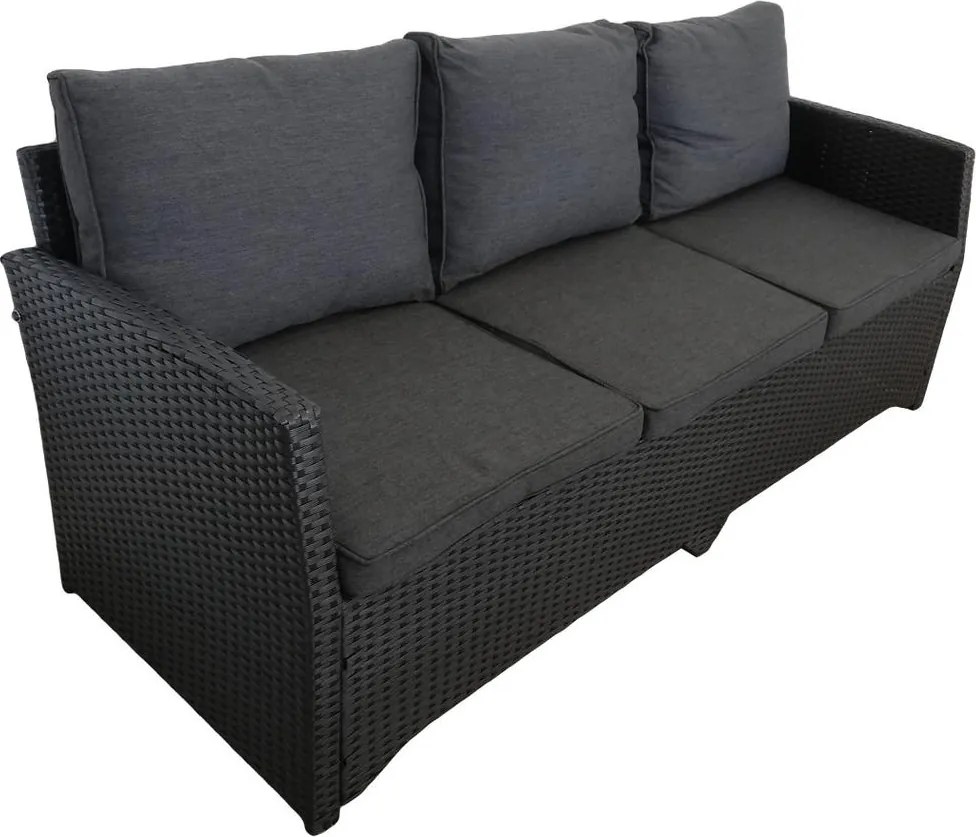 Avenberg AMICO Nagy családi kerti ülőgarnitúra - fekete/antracit