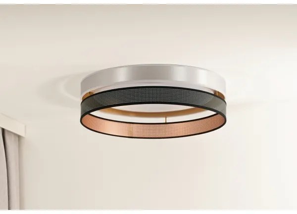 Duolla-LED Mennyezeti lámpa ROLLER DUO SH. LED/24W/230V átm. 45 cm ezüst/fekete