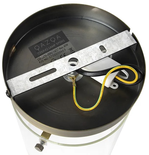 Modern mennyezeti lámpa bronz üveggel - Dome