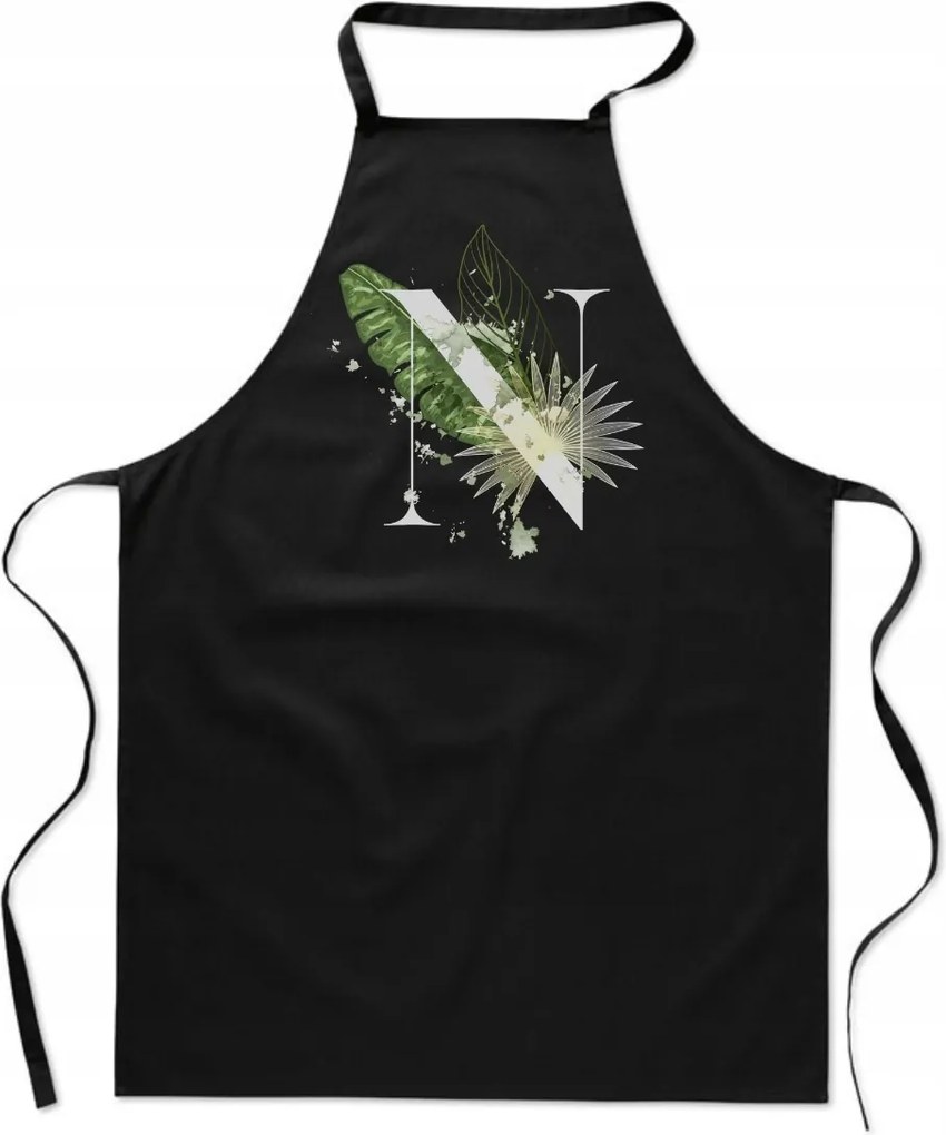 Konyhai Kötény fekete N Betűvel Natalia Nikola Norbert FA_404_cz