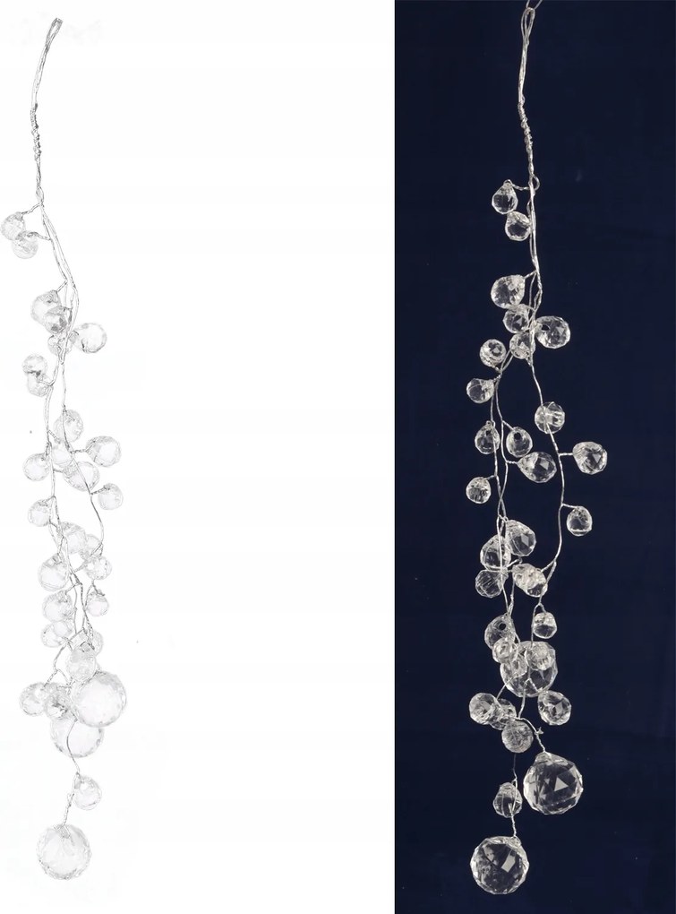 Ezüst Dekorációs Medál Kristályokkal 30 CM Karácsonyi Dekoráció