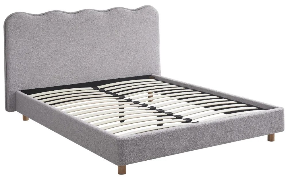 Kárpitozott Franciaágy Szürke Színben. 160x200 IZMIR