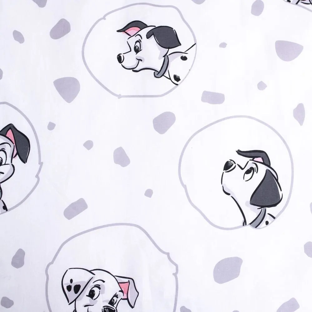 Fehér pamut gyerek ágyneműhuzat babaágyhoz 100x135 cm 101 Dalmatians – Jerry Fabrics