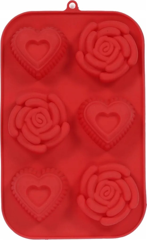 Szilikon Keksz Sütőforma Szív És Rózsa Alakú Kekszekhez