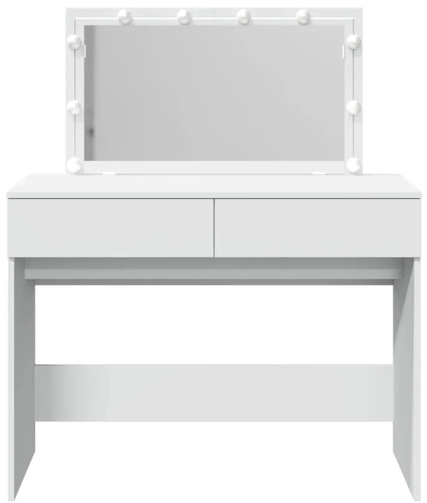 fehér fésülködőasztal LED-del 100 x 40 x 130 cm