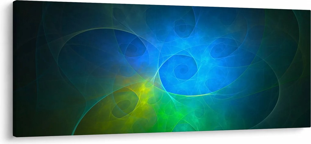 Kék absztrakció képe (120x50 cm)