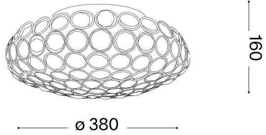 Ideal Lux - LED Kristály mennyezeti lámpa KING 5xG9/3W/230V átm. 38 cm króm