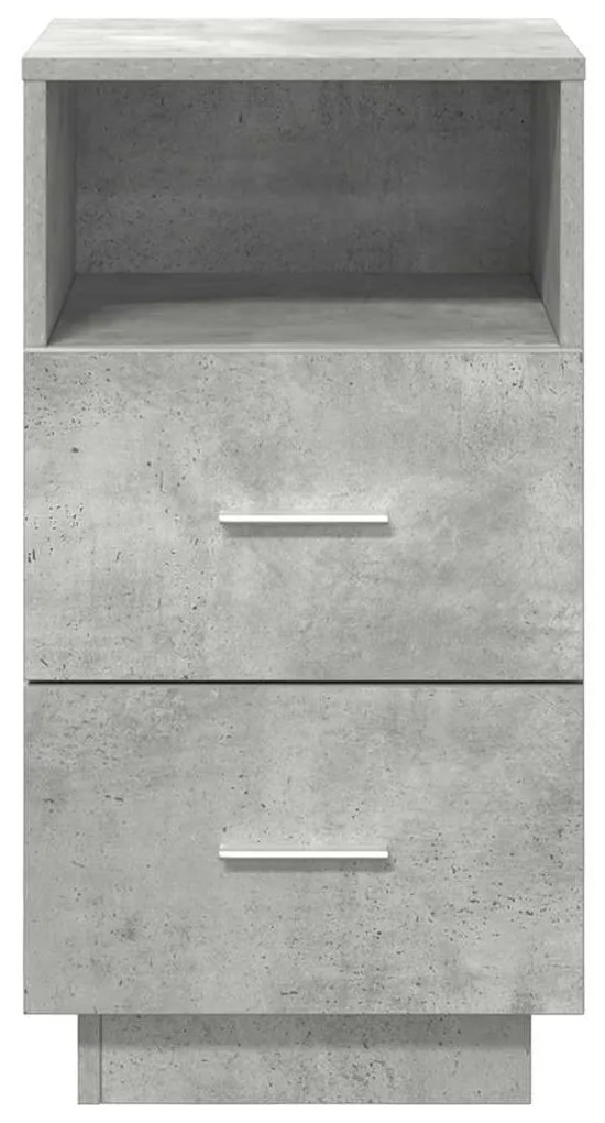 Betonszürke éjjeliszekrény 2 fiókkal 36x36x68 cm
