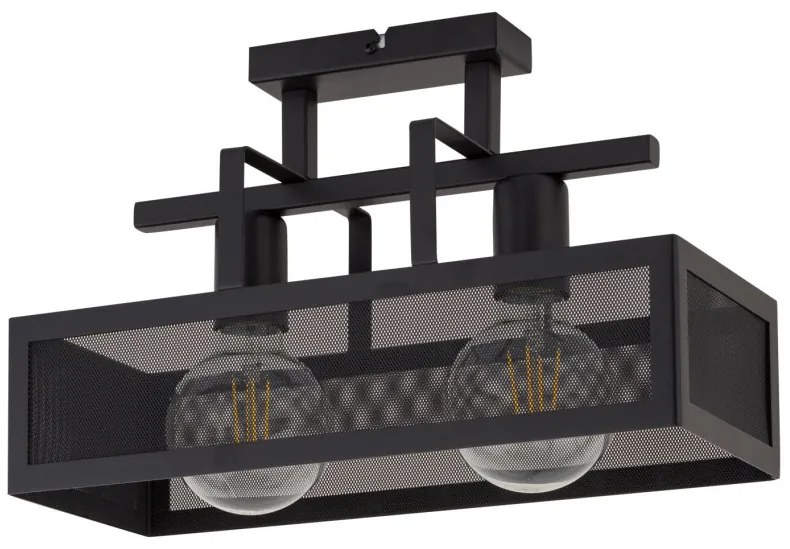 SIGMA LIGHTING 32176 ALBERT Loft Mennyezeti Lámpa Fekete E27 IP20