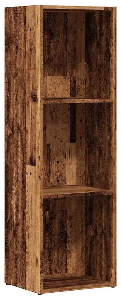 antik fa színű szerelt fa könyvszekrény 36 x 30 x 114 cm