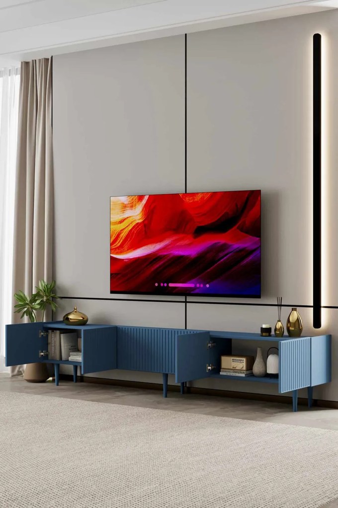 Capella TV-állvány, kék, 240 cm
