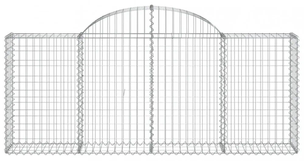 20 db íves horganyzott vas gabion kosár 200x30x80/100 cm
