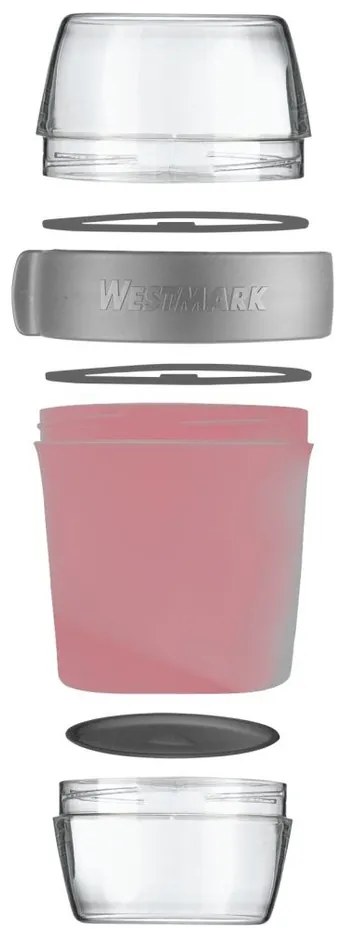Westmark háromrészes ételtartó edény, 1150 ml, rózsaszín