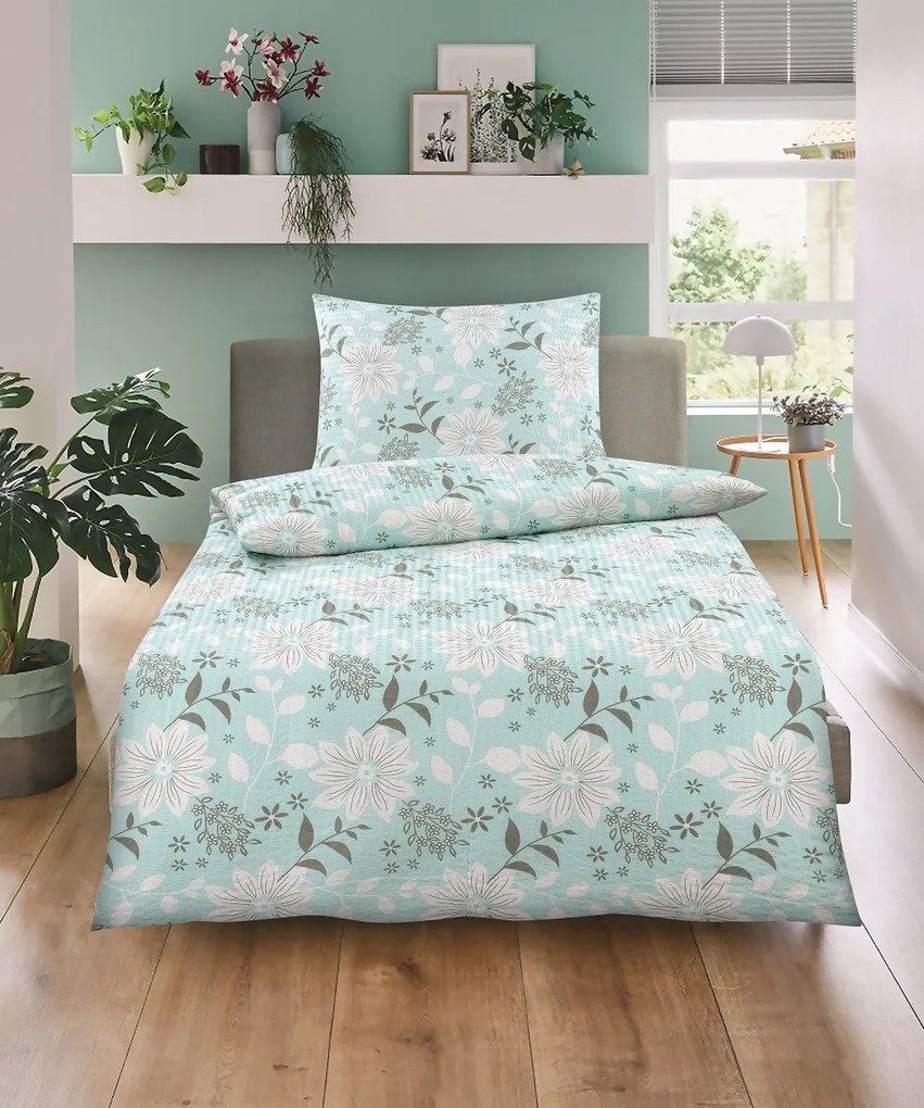 GABRIELA kék krepp ágyneműhuzat Ágyneműhuzat mérete: 70 x 90 cm | 140 x 200 cm