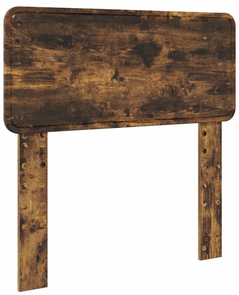 vidaXL Ágykeret fejtámlával fiókkal Füstölt tölgy 75 x 190 cm Faanyag