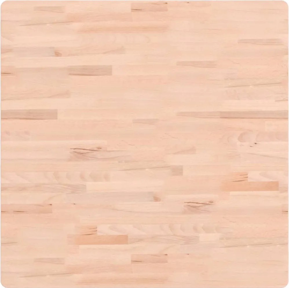 vidaXL tömör bükkfa négyzet alakú asztallap 80 x 80 x 1,5 cm
