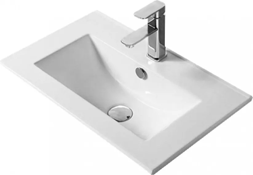 Porto 60 alsó fürdőszoba bútor mosdóval sonoma tölgy színben