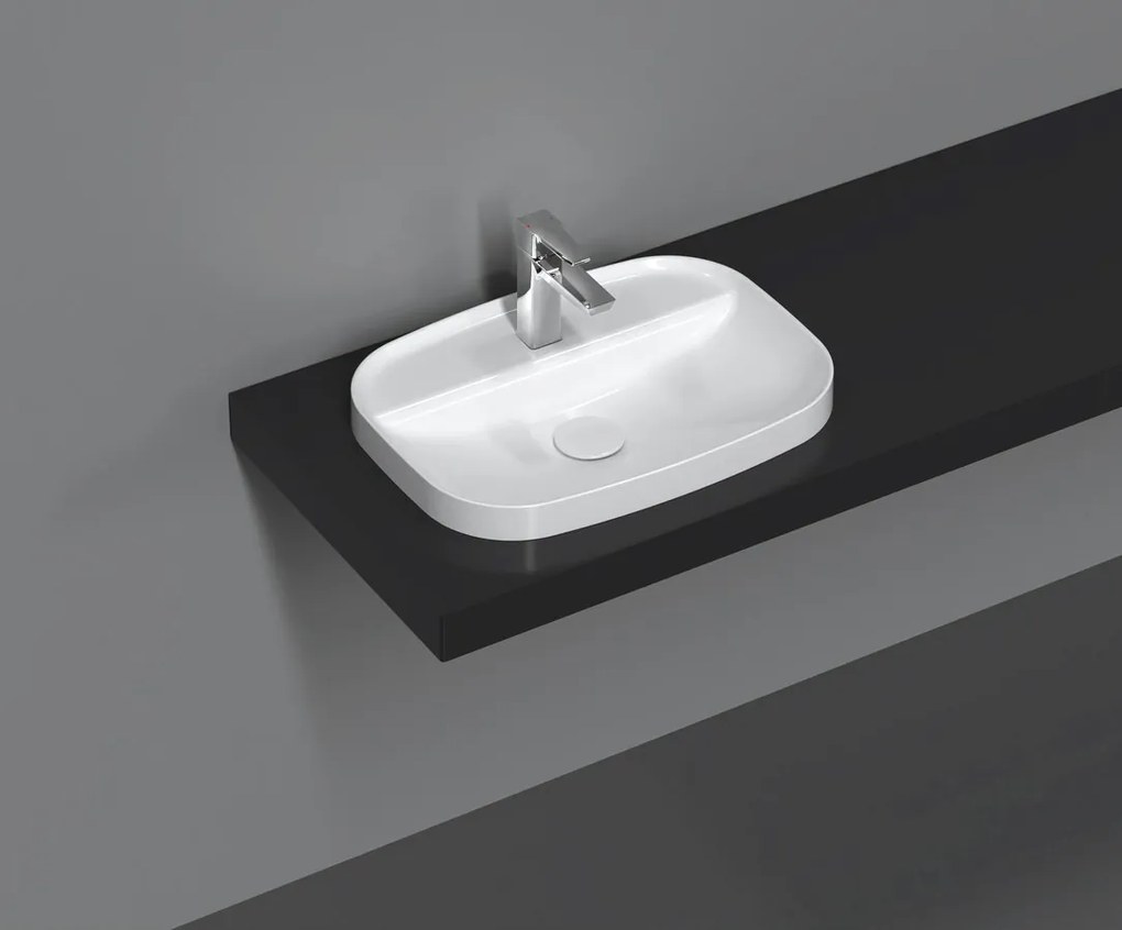 Isvea Isvea, INFINITY kerámia mosogató, 55x40cm, fehér, 10NF50055