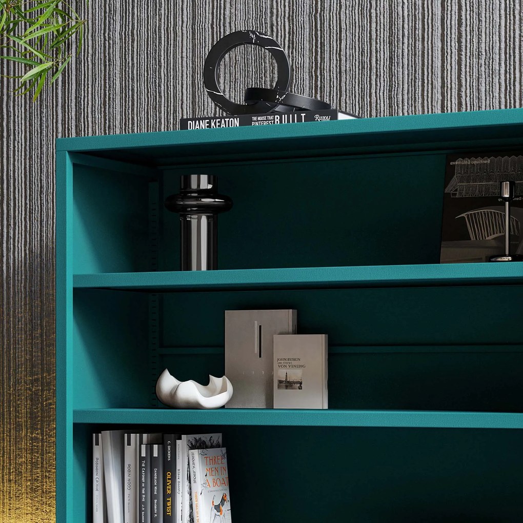 Alacsony polcos szekrény LUCA , 1000 x 900 x 350 mm, Modern: tengerszínű