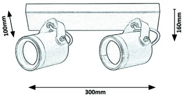 Rabalux - Kültéri fali spotlámpa 2xGU10/35W/230V IP44