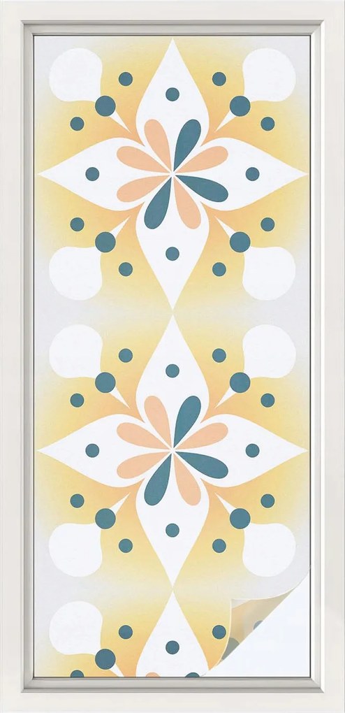 Öntapadós Ablakfólia Adatvédelem Virágos szimmetria 50x116