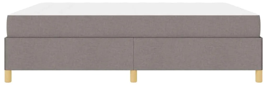 Boxrugós ágy matracmal Taupe és fehér 180 x 200 cm szövet