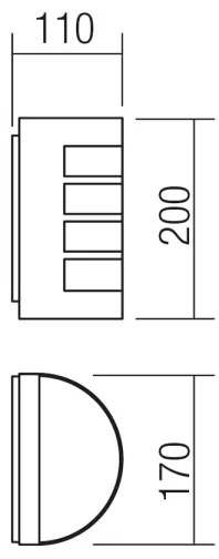 Redo 9001 - Kültéri fali lámpa EVO 1xE27/11W/230V IP44