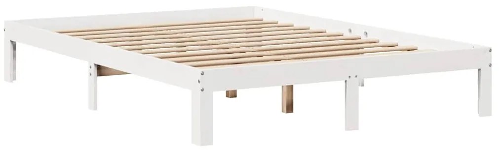 fehér tömör fenyőfa ágykeret fiókokkal 120 x 200 cm