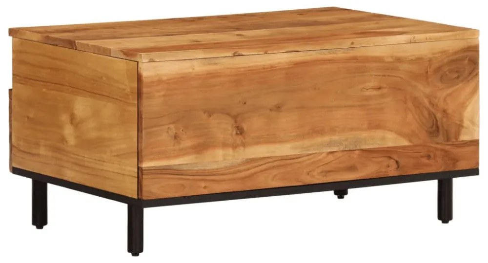 tömör akácfa dohányzóasztal 80 x 54 x 40 cm