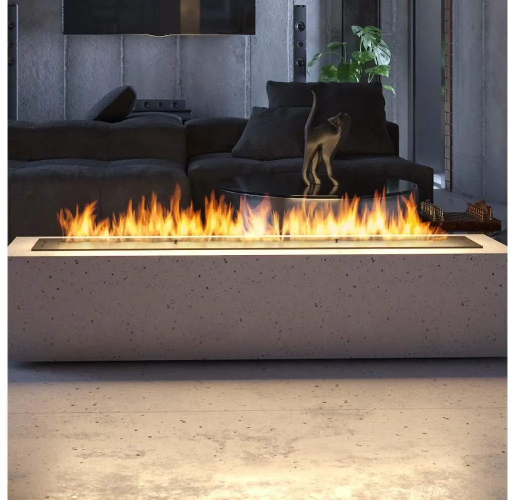 InFire - Beépített BIO kandalló 7,5x120 cm 7kW fekete