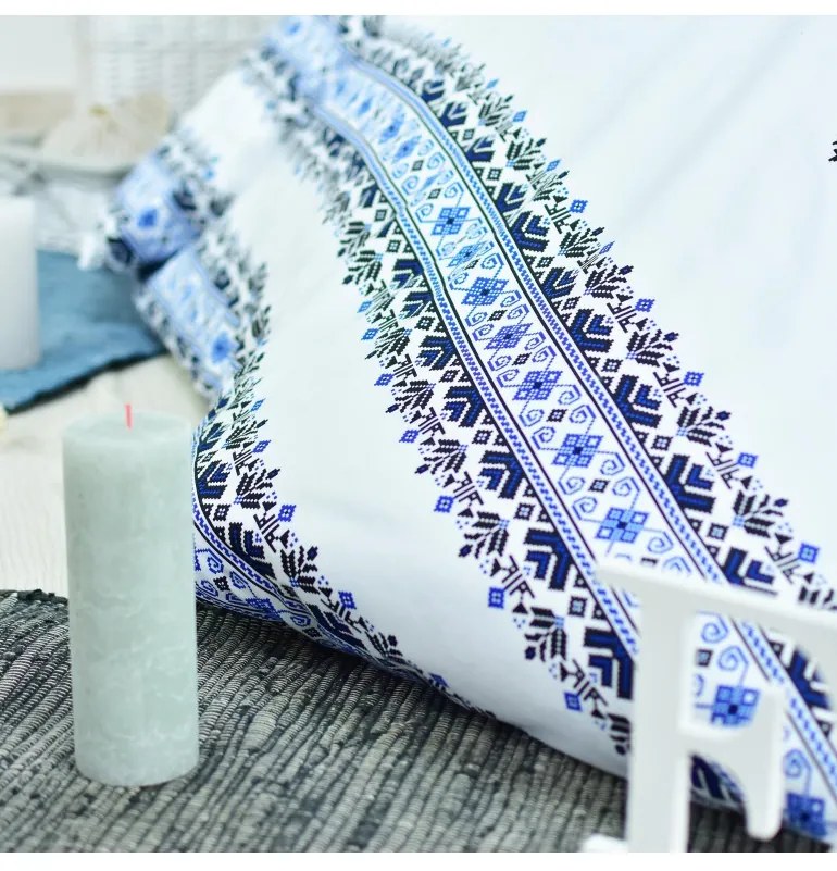 EMI Dorota kék ágyneműhuzat, A standard egyszemélyes ágy szett tartalma: 1x 140x200 + 1x 70x90