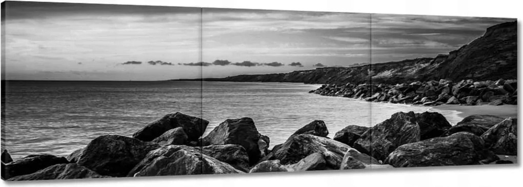 Vászonkép 120x40 Szikla a tengerparton