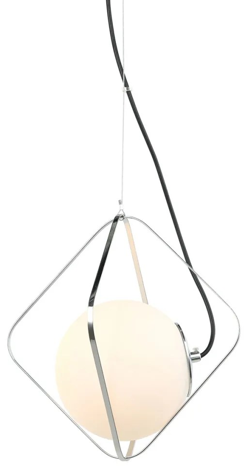ITALUX PEN-5696-1-BKCR CANTO Modern Függesztett Lámpa Fehér, Króm, Fekete E27 IP20